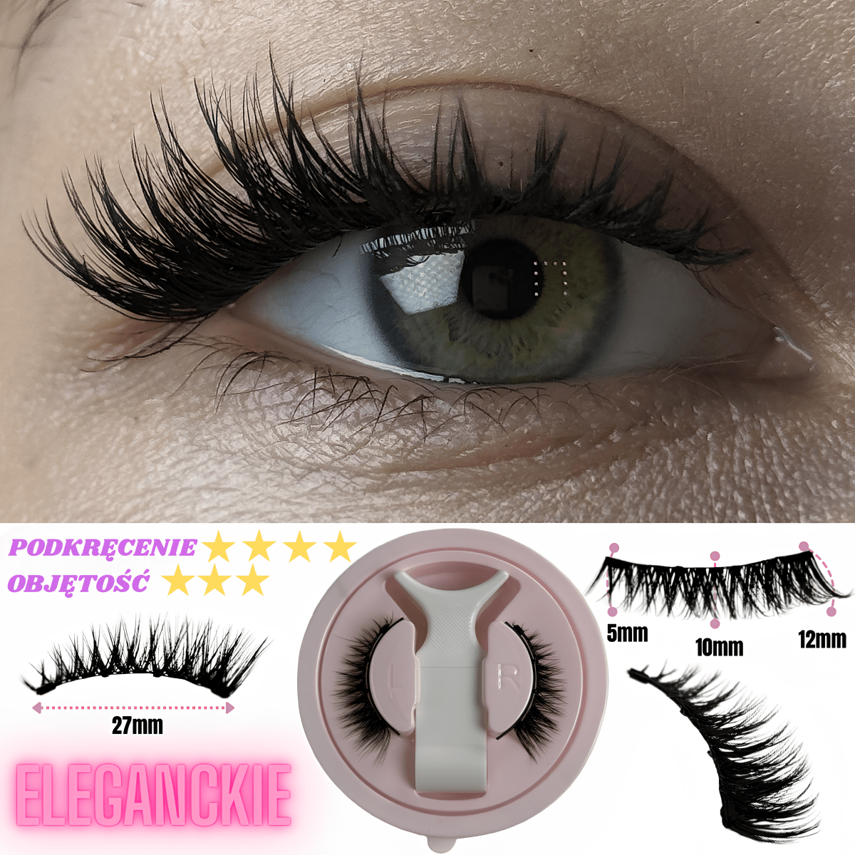 Magnetyczne Rzęsy Superlash™ + Aplikator GRATIS! Kolekcja Kociego Oka - Superlash™
